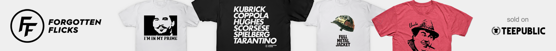 Forgotten Flicks movie T-shirts on TeePublic